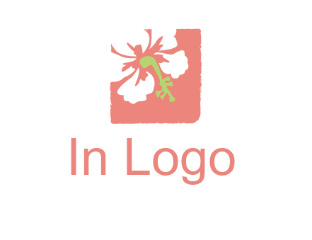 flower in square logo