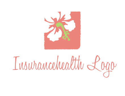 flower in square logo