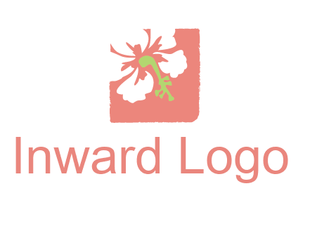 flower in square logo