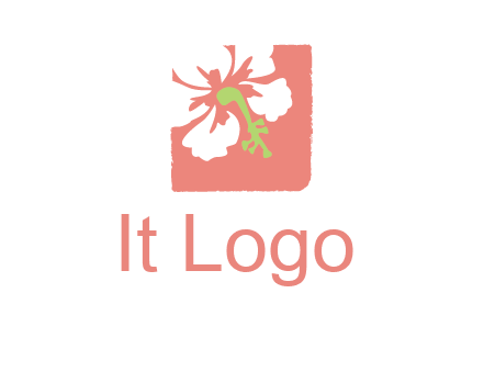 flower in square logo