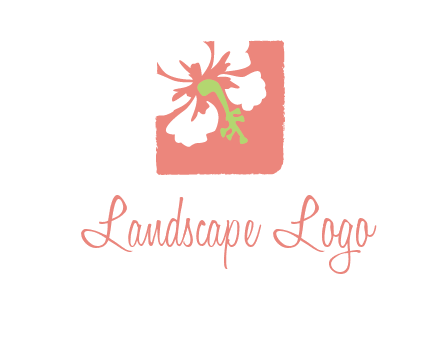 flower in square logo