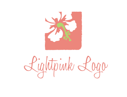 flower in square logo