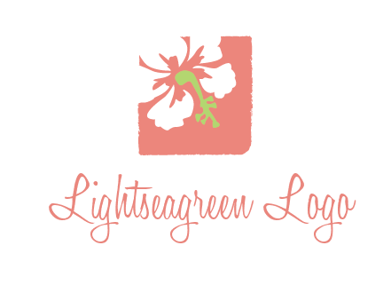 flower in square logo