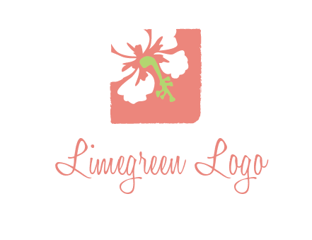 flower in square logo