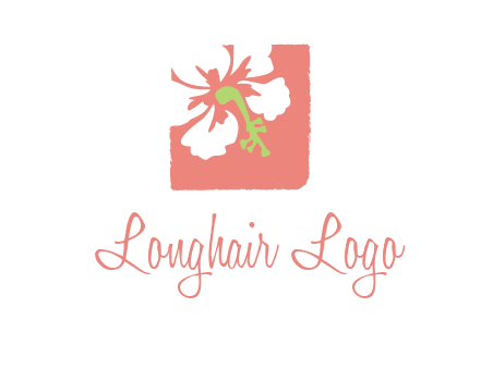 flower in square logo