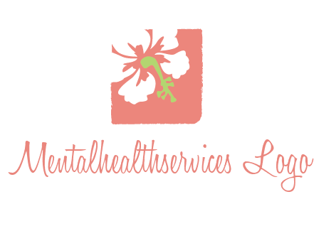 flower in square logo