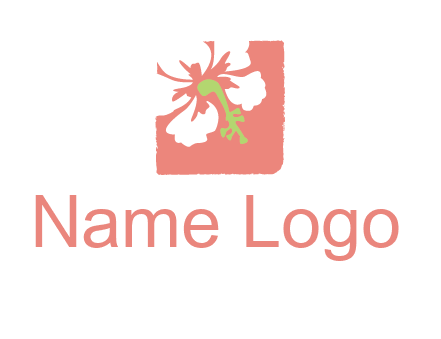 flower in square logo