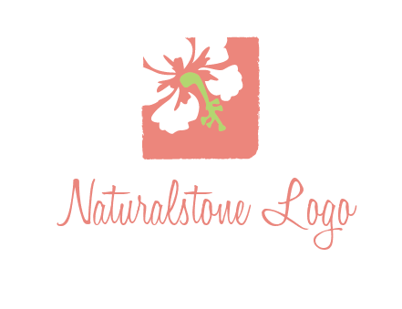 flower in square logo