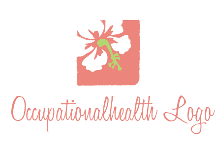 flower in square logo