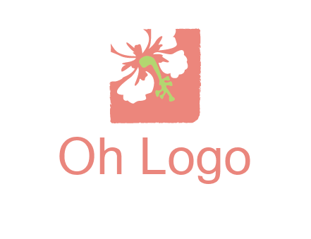flower in square logo