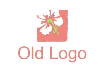 flower in square logo