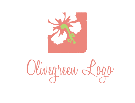 flower in square logo