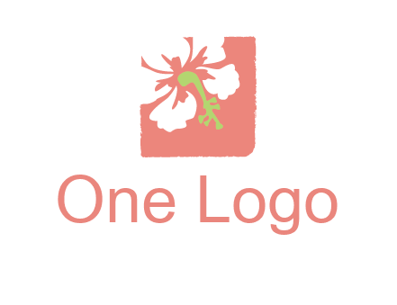 flower in square logo