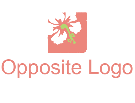 flower in square logo