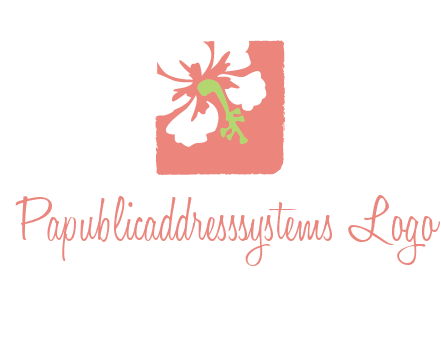 flower in square logo