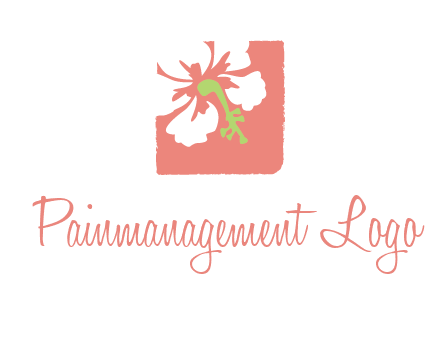 flower in square logo
