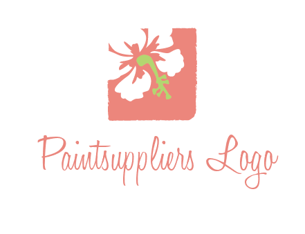 flower in square logo