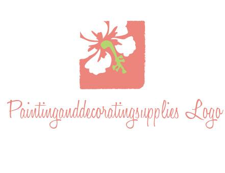 flower in square logo