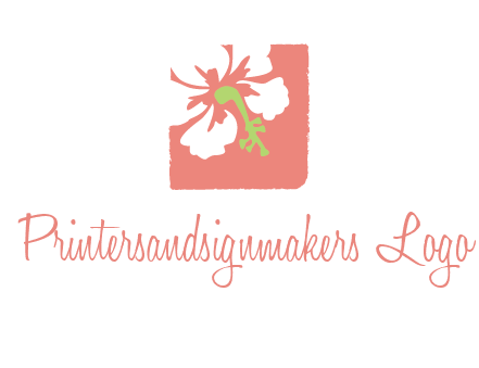 flower in square logo