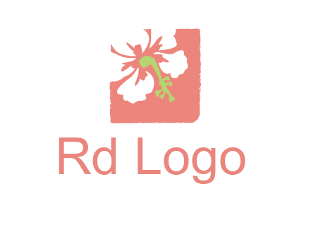 flower in square logo