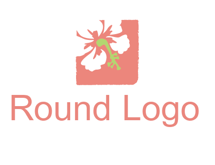 flower in square logo