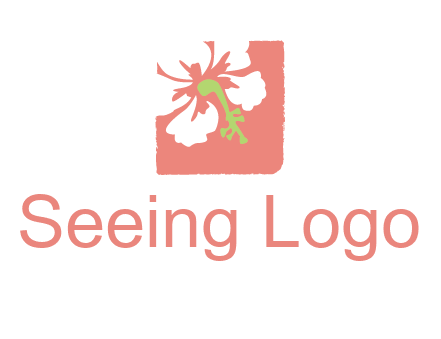 flower in square logo