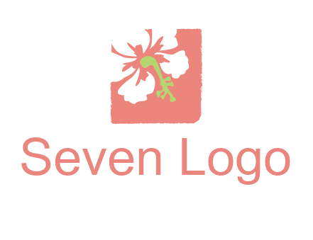 flower in square logo