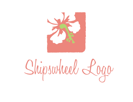 flower in square logo
