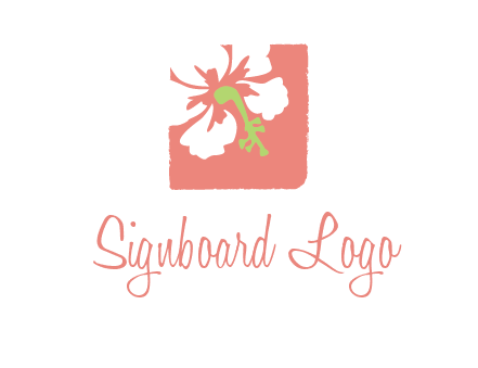 flower in square logo