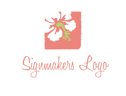flower in square logo