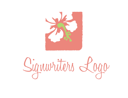 flower in square logo