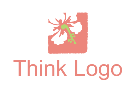 flower in square logo