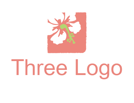 flower in square logo