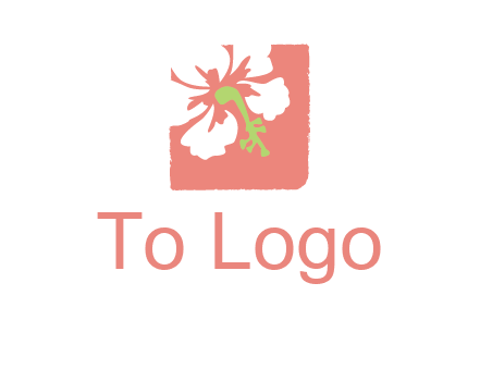 flower in square logo