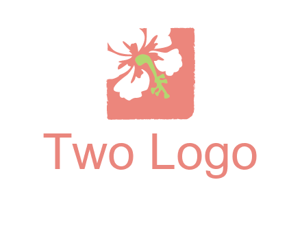 flower in square logo