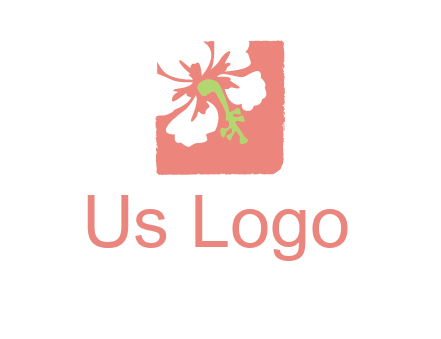 flower in square logo