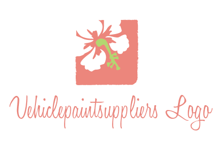 flower in square logo