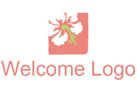 flower in square logo