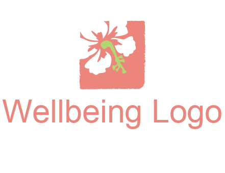 flower in square logo