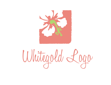 flower in square logo