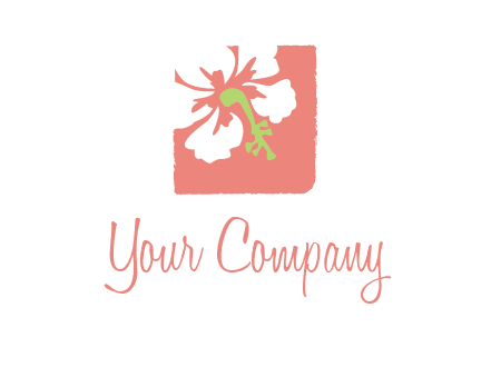 flower in square logo