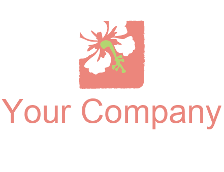 flower in square logo