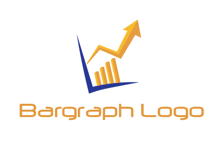 arrow and bar chart finance logo