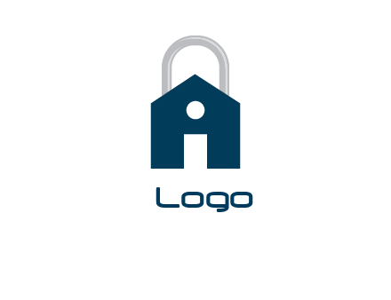 home with lock logo