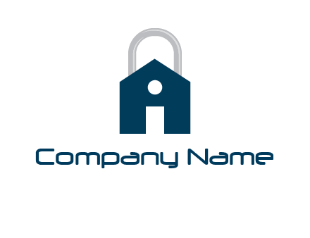 home with lock logo