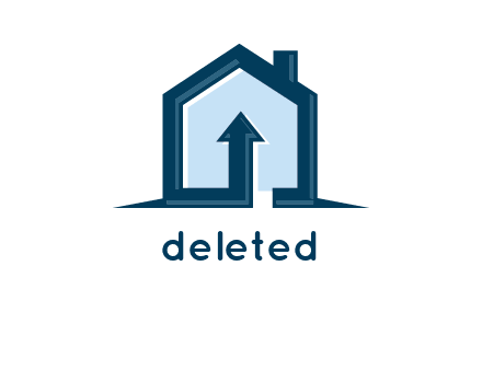 home with arrow logo