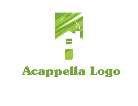 house in a rectangle logo