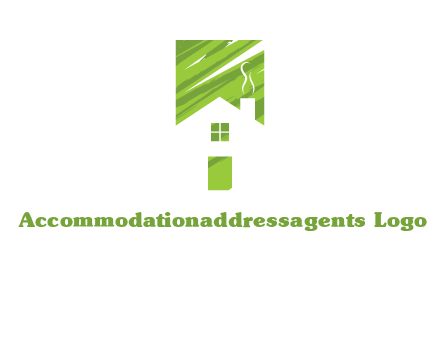 house in a rectangle logo