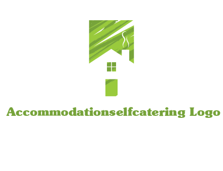 house in a rectangle logo