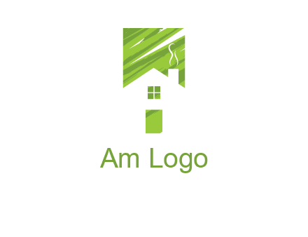 house in a rectangle logo